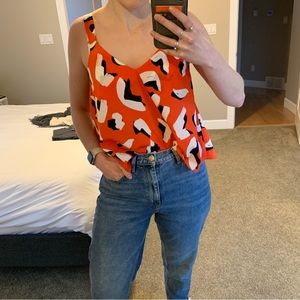 Abstract print cami - ASOS size 2